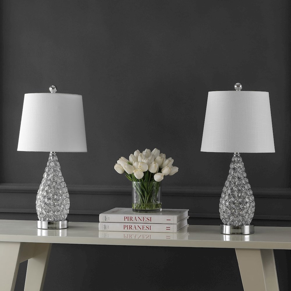 Lily Midcentury Modern Iron Led Table Lamp With Usb Charging Port (Set Of 2). Picture 4