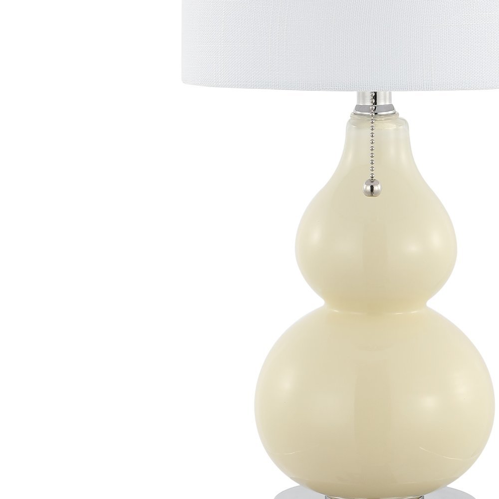 Cora Classic Vintage Glass Led Table Lamp With Usb Charging Port (Set Of 2). Picture 2