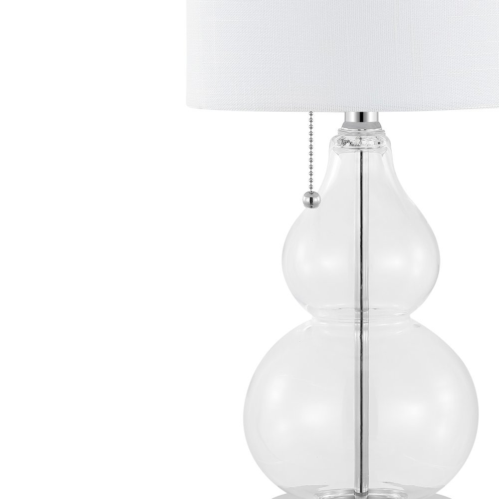 Cora Classic Vintage Glass Led Table Lamp With Usb Charging Port (Set Of 2). Picture 2