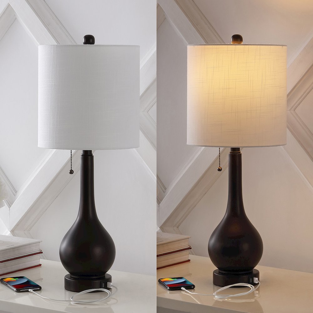 Tyler Modern Classic Gourd Iron Led Table Lamp. Picture 7