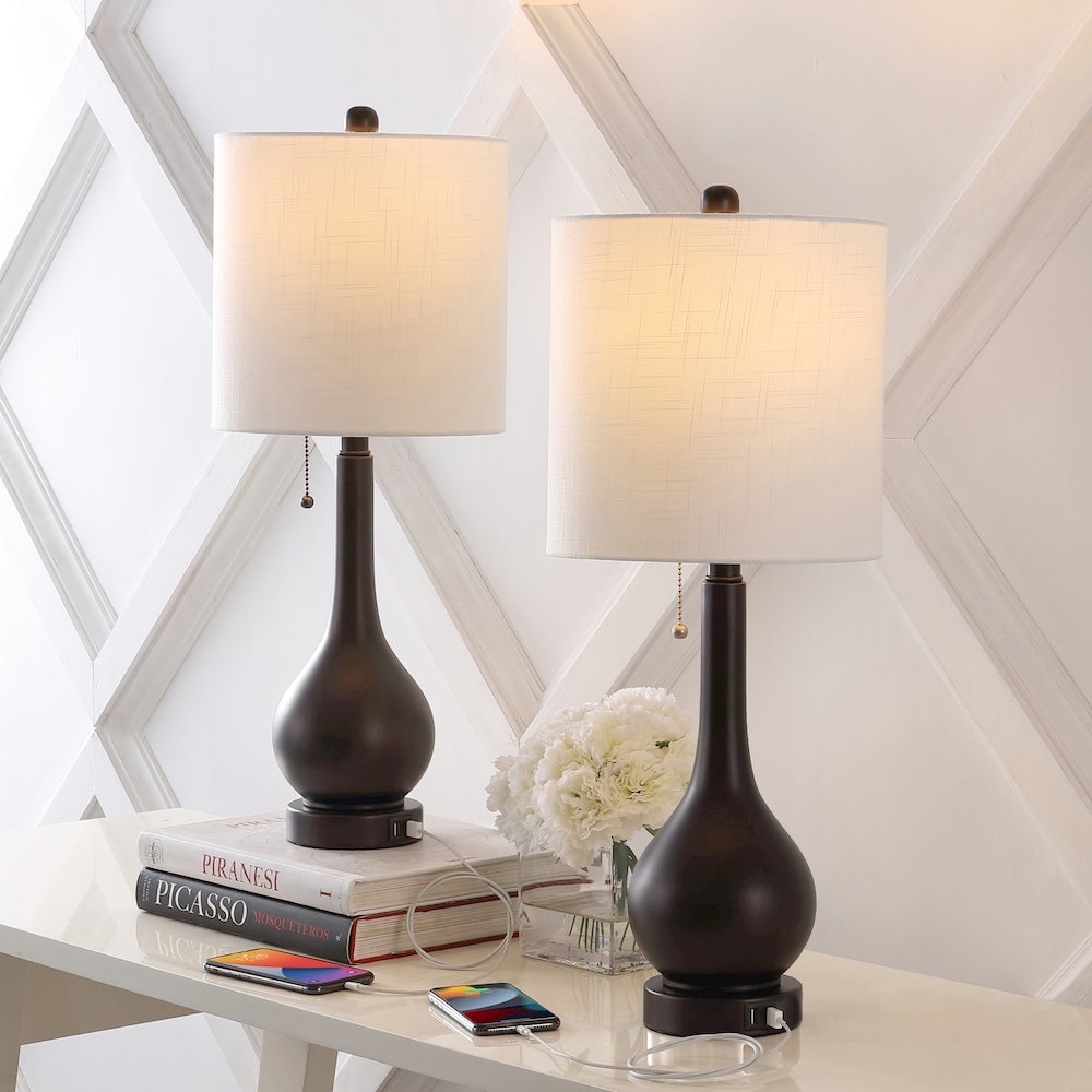 Tyler Modern Classic Gourd Iron Led Table Lamp. Picture 6