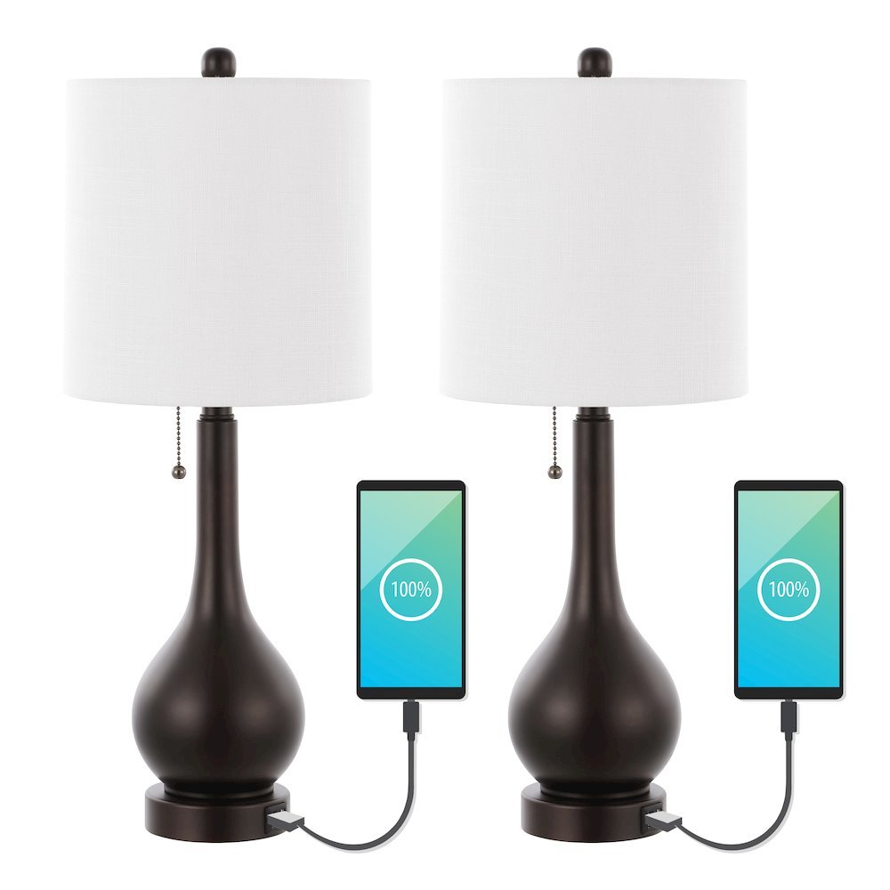 Tyler Modern Classic Gourd Iron Led Table Lamp. Picture 2