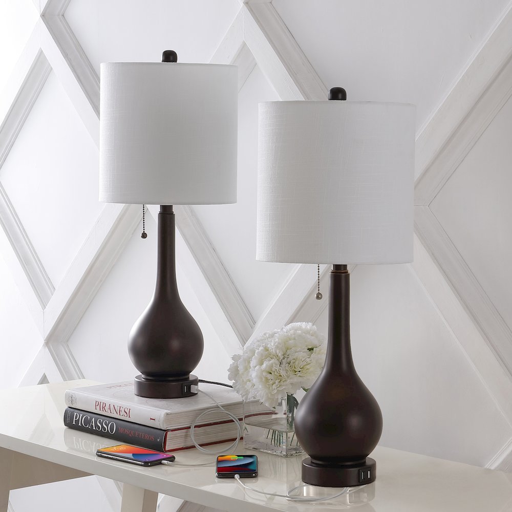 Tyler Modern Classic Gourd Iron Led Table Lamp. Picture 3