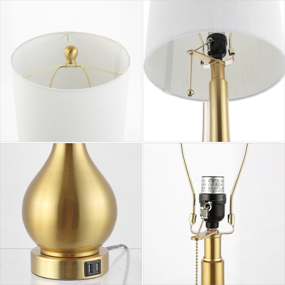 Tyler Modern Classic Gourd Iron Led Table Lamp. Picture 4