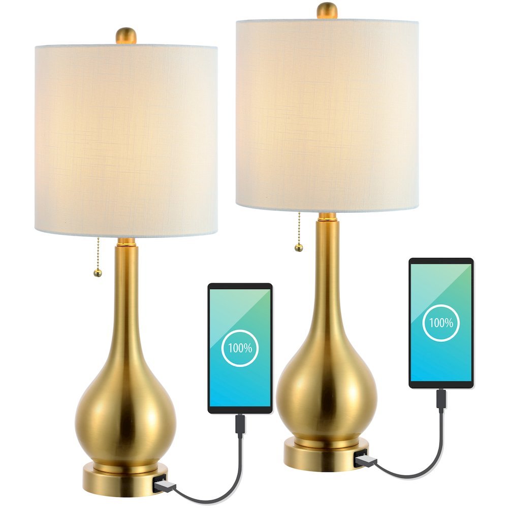 Tyler Modern Classic Gourd Iron Led Table Lamp. Picture 5