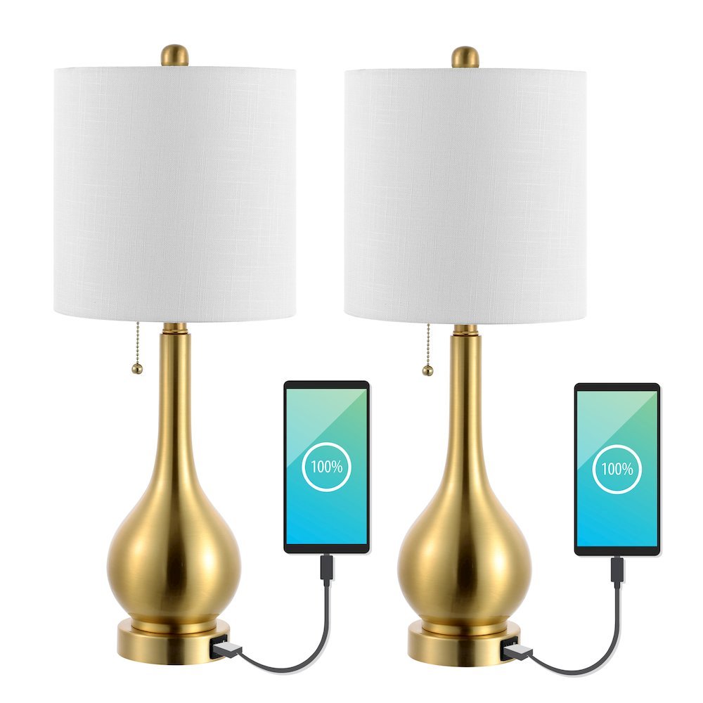 Tyler Modern Classic Gourd Iron Led Table Lamp. Picture 2