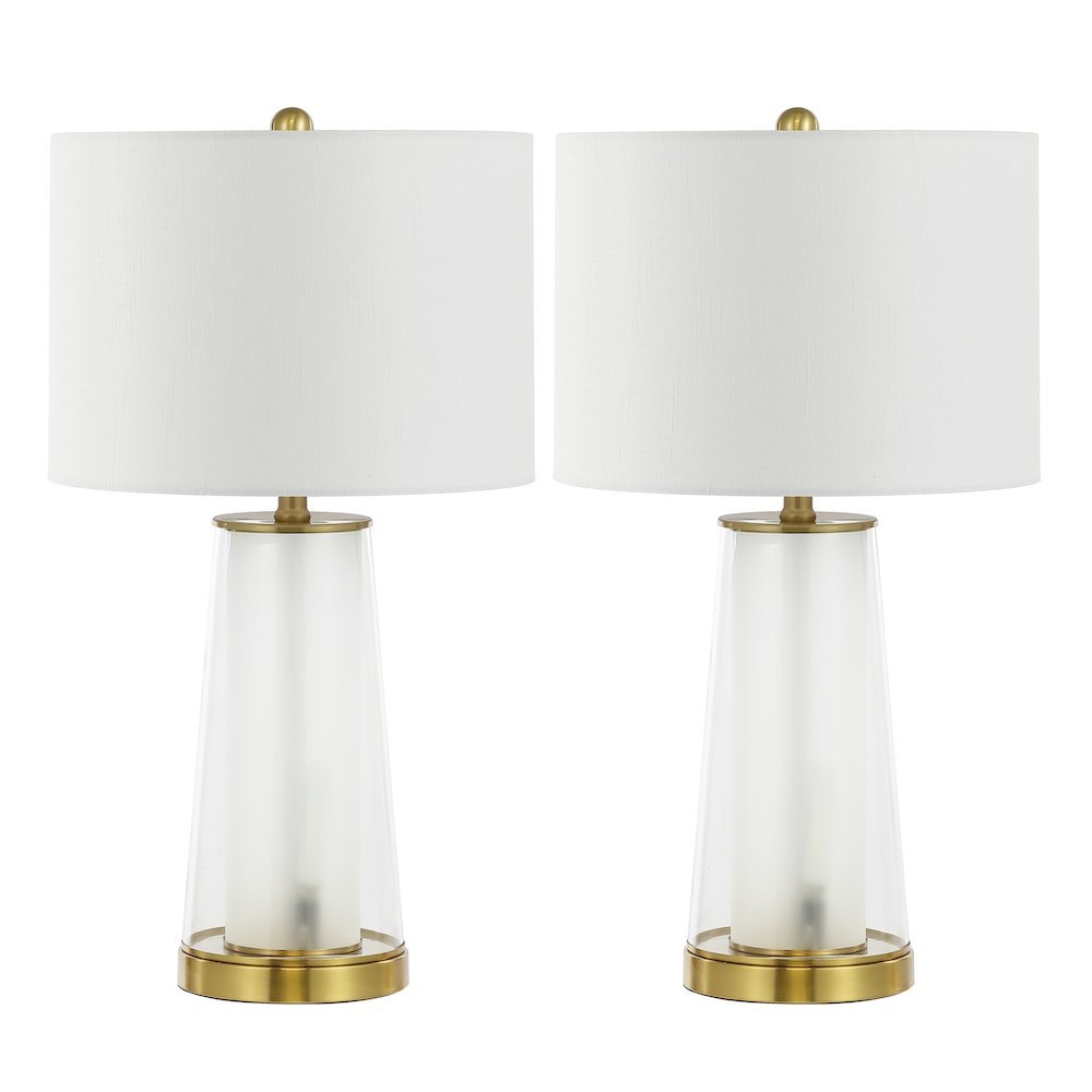 Tryon Modern Minimalist Glass/Iron Nightlight Led Table Lamp. Picture 2