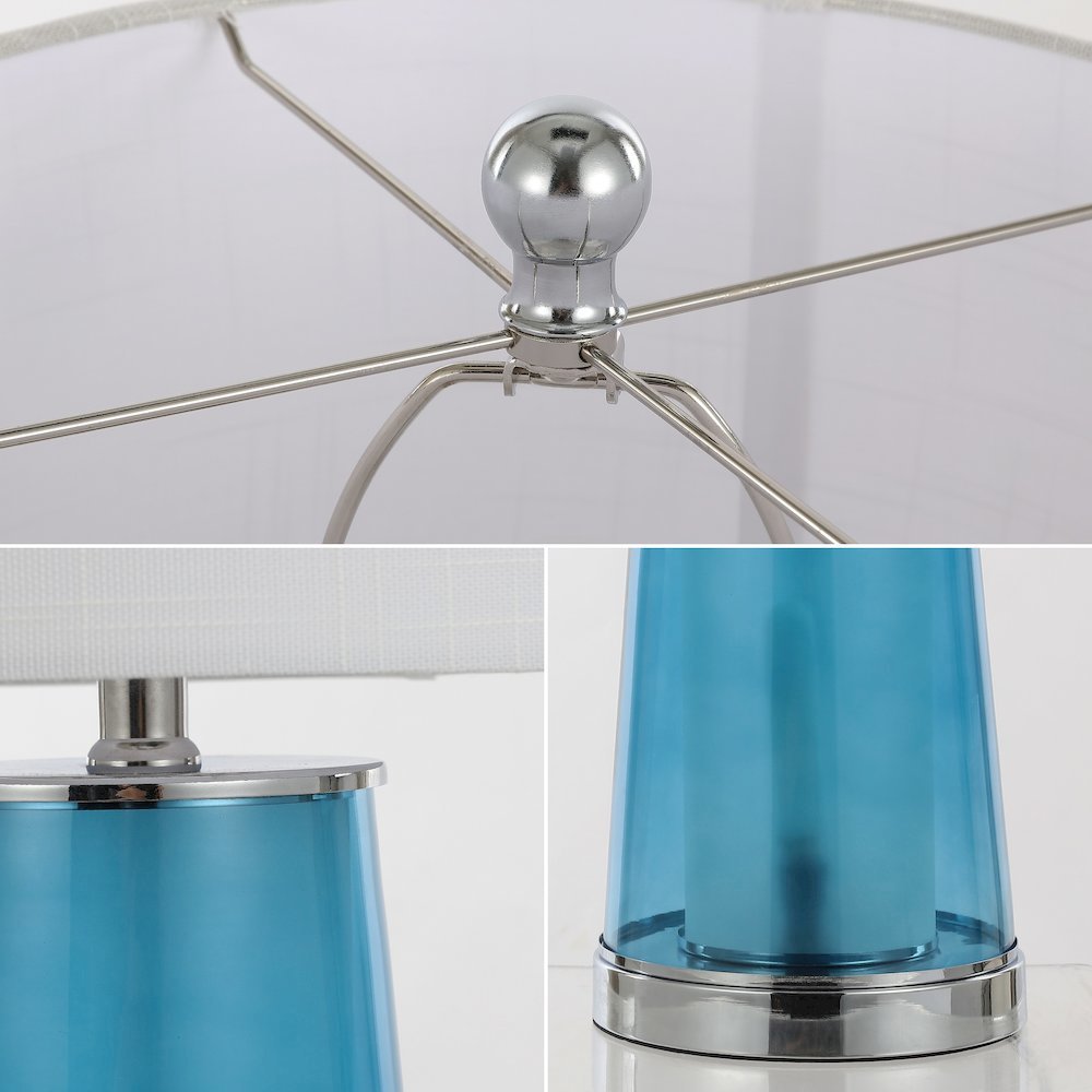 Tryon Modern Minimalist Glass/Iron Nightlight Led Table Lamp. Picture 4