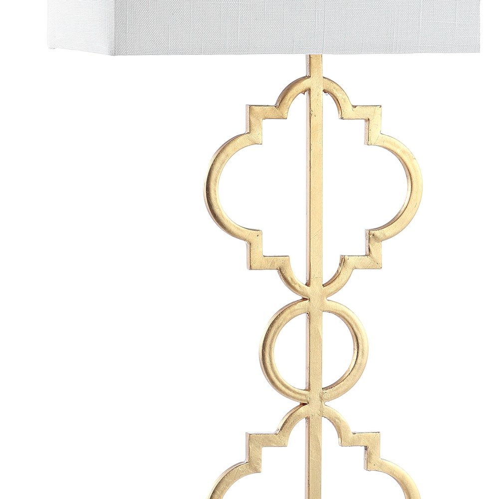 Selina Iron Ogee Trellis Modern Led Usb Table Lamp. Picture 3