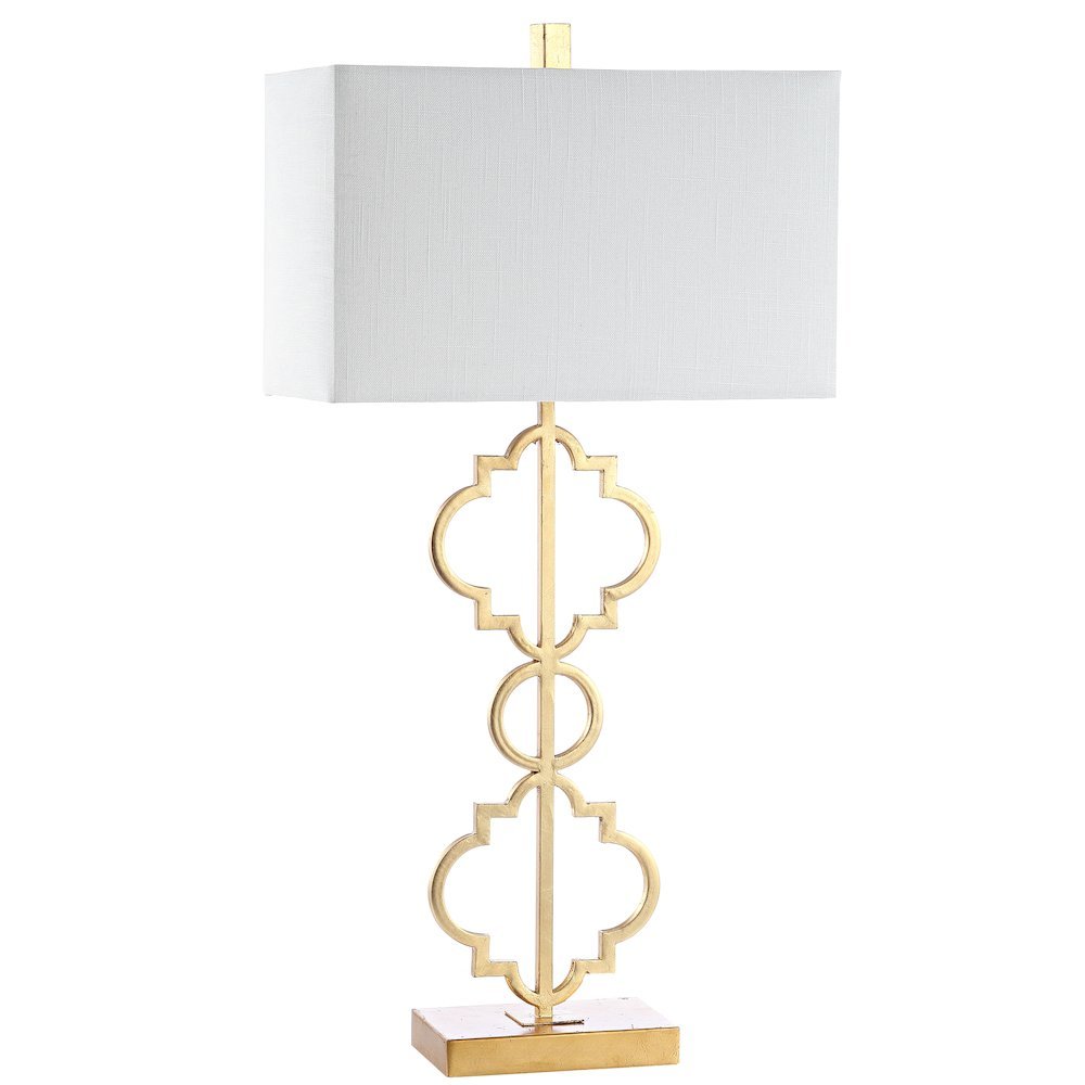 Selina Iron Ogee Trellis Modern Led Usb Table Lamp. Picture 2