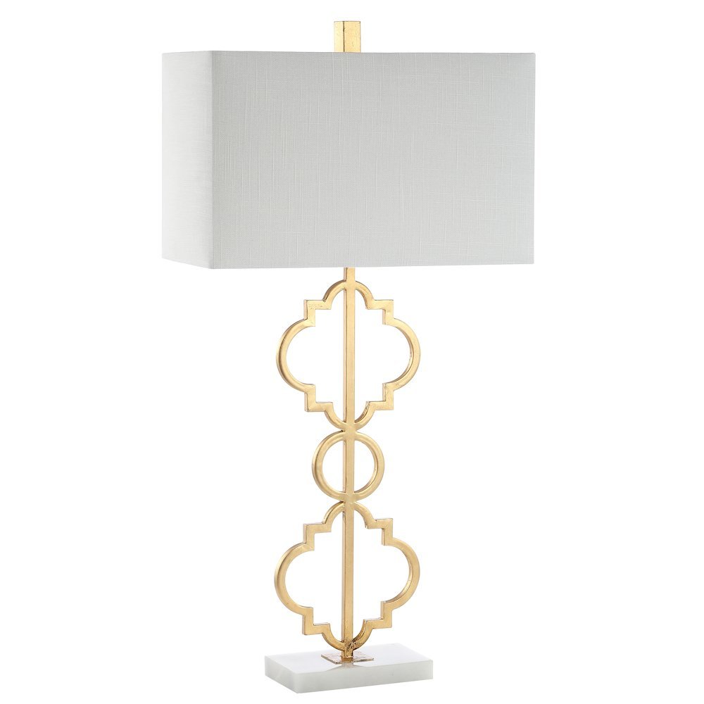 Selina Iron Ogee Trellis Modern Led Table Lamp. Picture 2