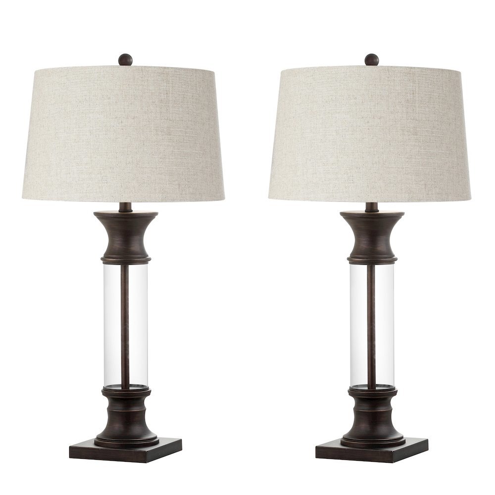 Hunter Metal/Glass Led Table Lamp (Set Of 2). Picture 2