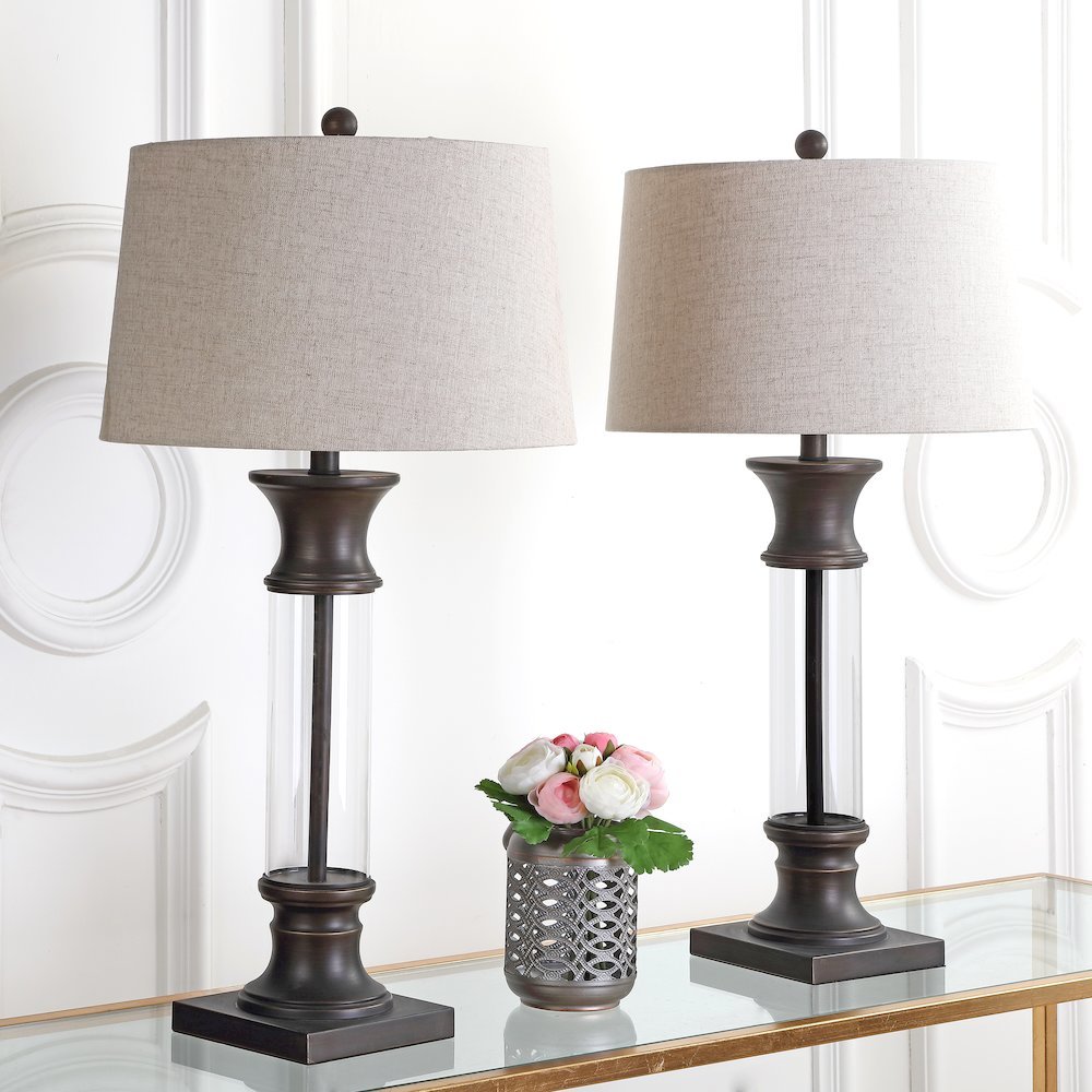 Hunter Metal/Glass Led Table Lamp (Set Of 2). Picture 4