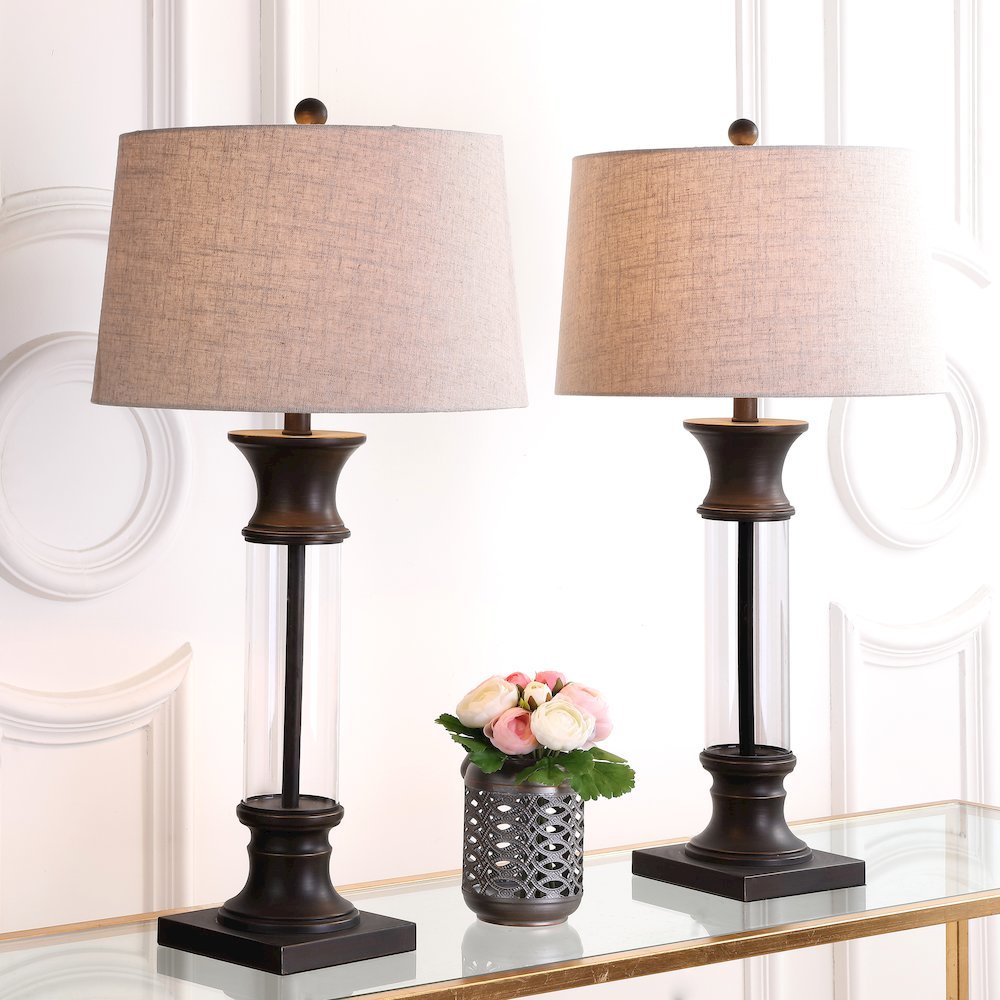 Hunter Metal/Glass Led Table Lamp (Set Of 2). Picture 3