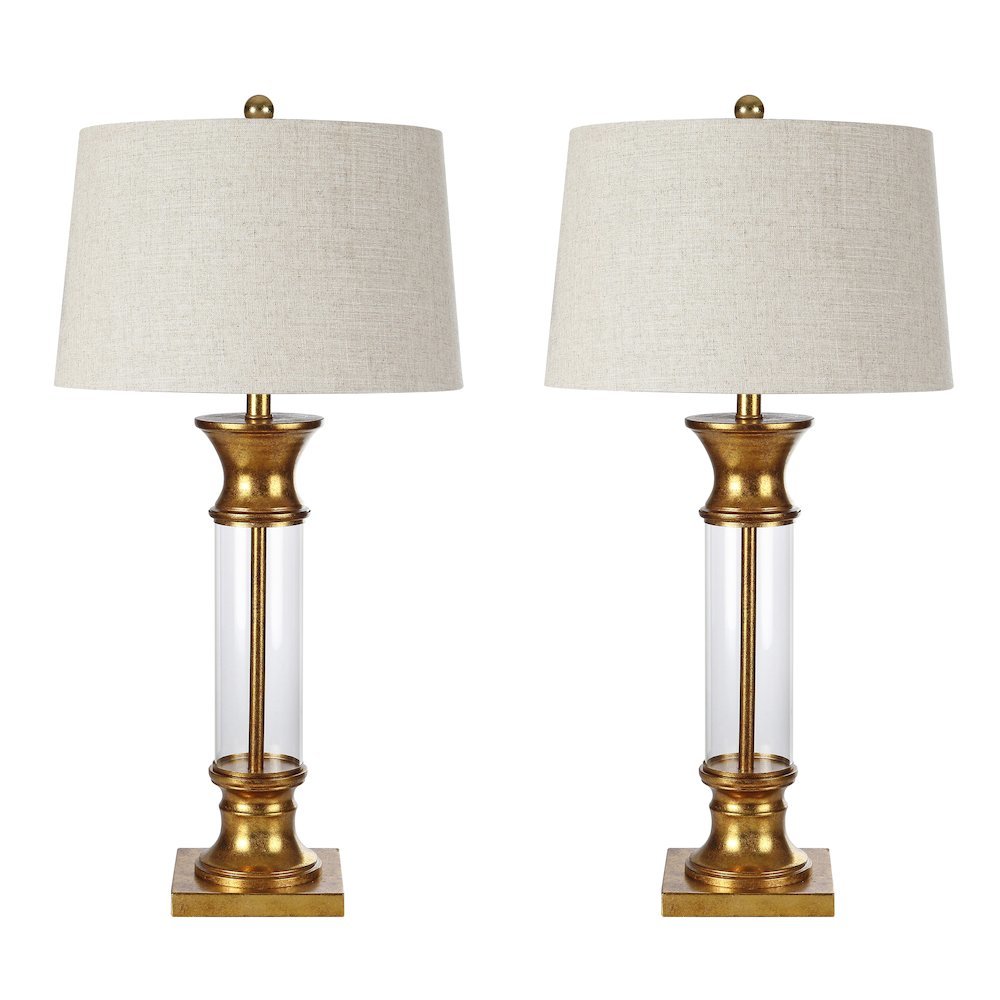 Hunter Metal/Glass Led Table Lamp (Set Of 2). Picture 2