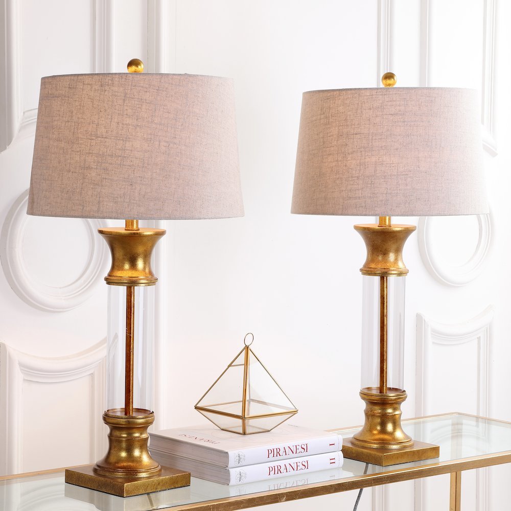 Hunter Metal/Glass Led Table Lamp (Set Of 2). Picture 3