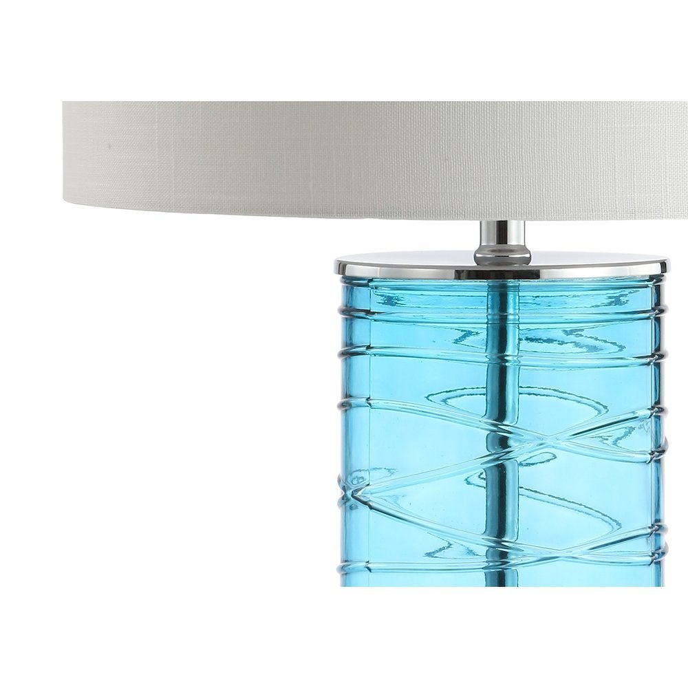 Cole Modern Fused Glass Cylinder Led Table Lamp (Set Of 2). Picture 3