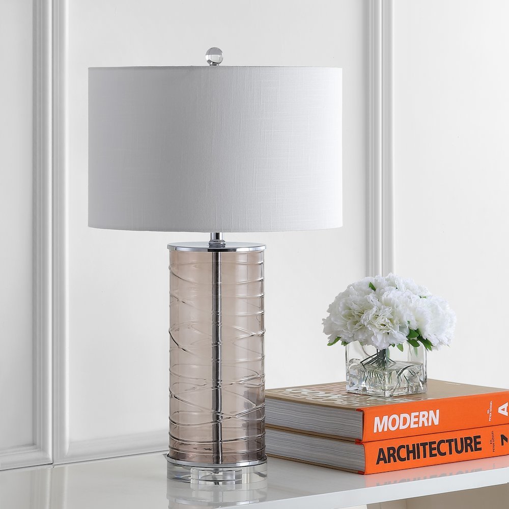 Cole Modern Fused Glass Cylinder Led Table Lamp (Set Of 2). Picture 8