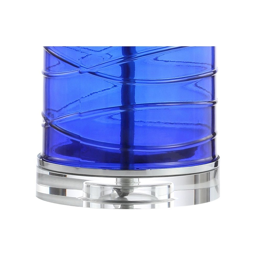 Cole Modern Fused Glass Cylinder Led Table Lamp (Set Of 2). Picture 4