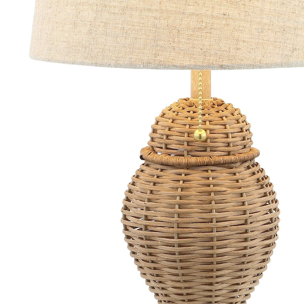 Margie Wicker Bohemian Rustic Iron Led Table Lamp (Set Of 2). Picture 2