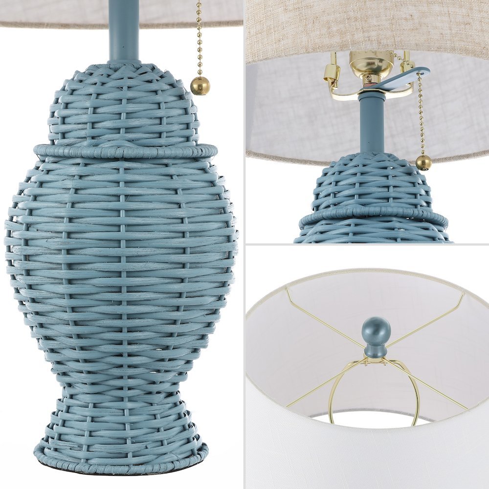Margie Bohemian Rustic Iron Led Table Lamp. Picture 4