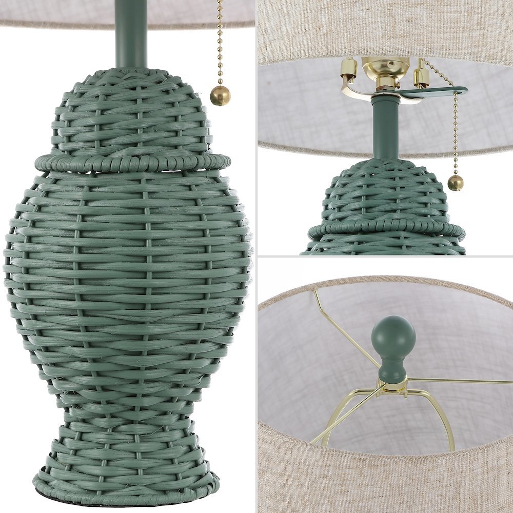 Margie Bohemian Rustic Iron Led Table Lamp. Picture 4