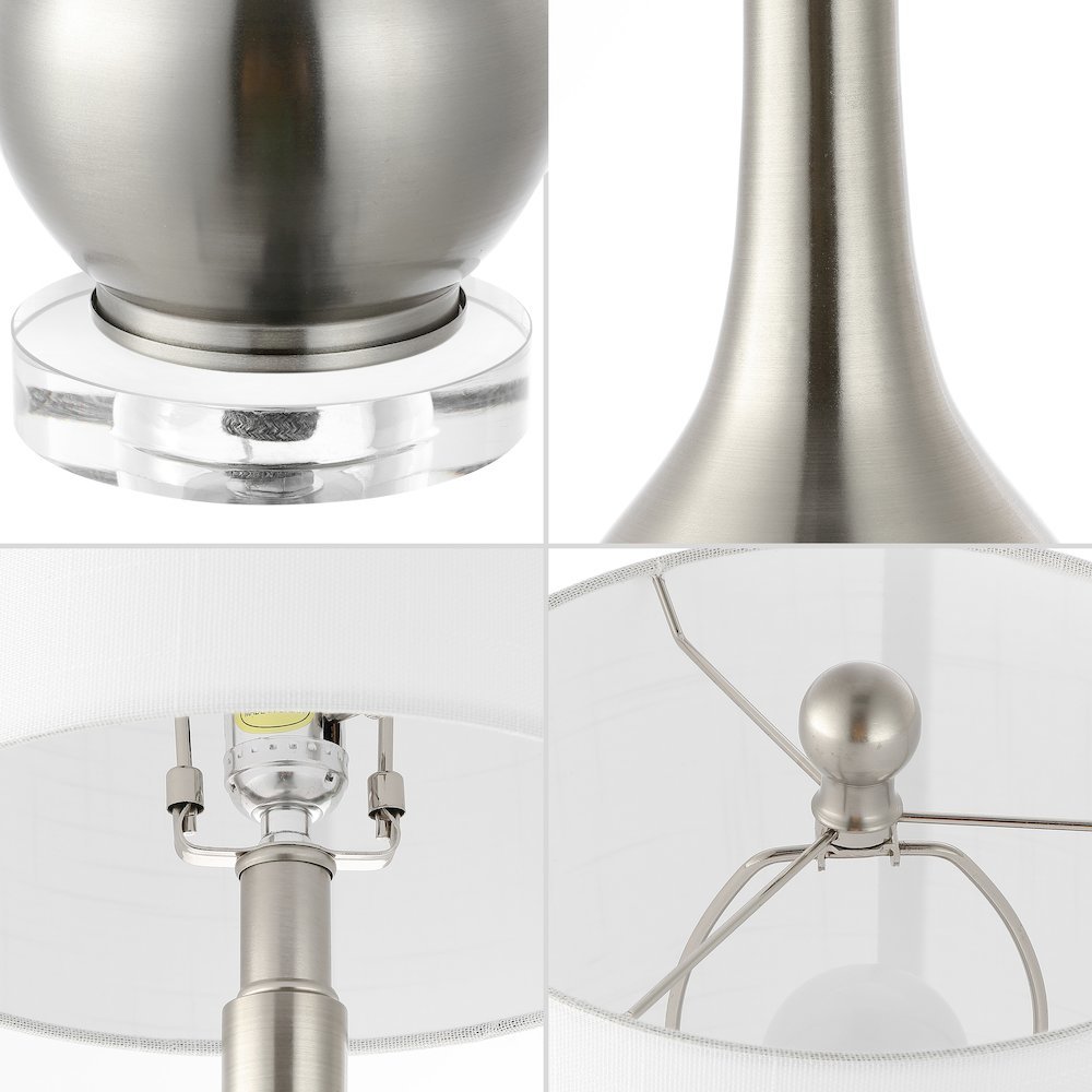 Dylan Metal/Crystal Teardrop Led Table Lamp. Picture 3