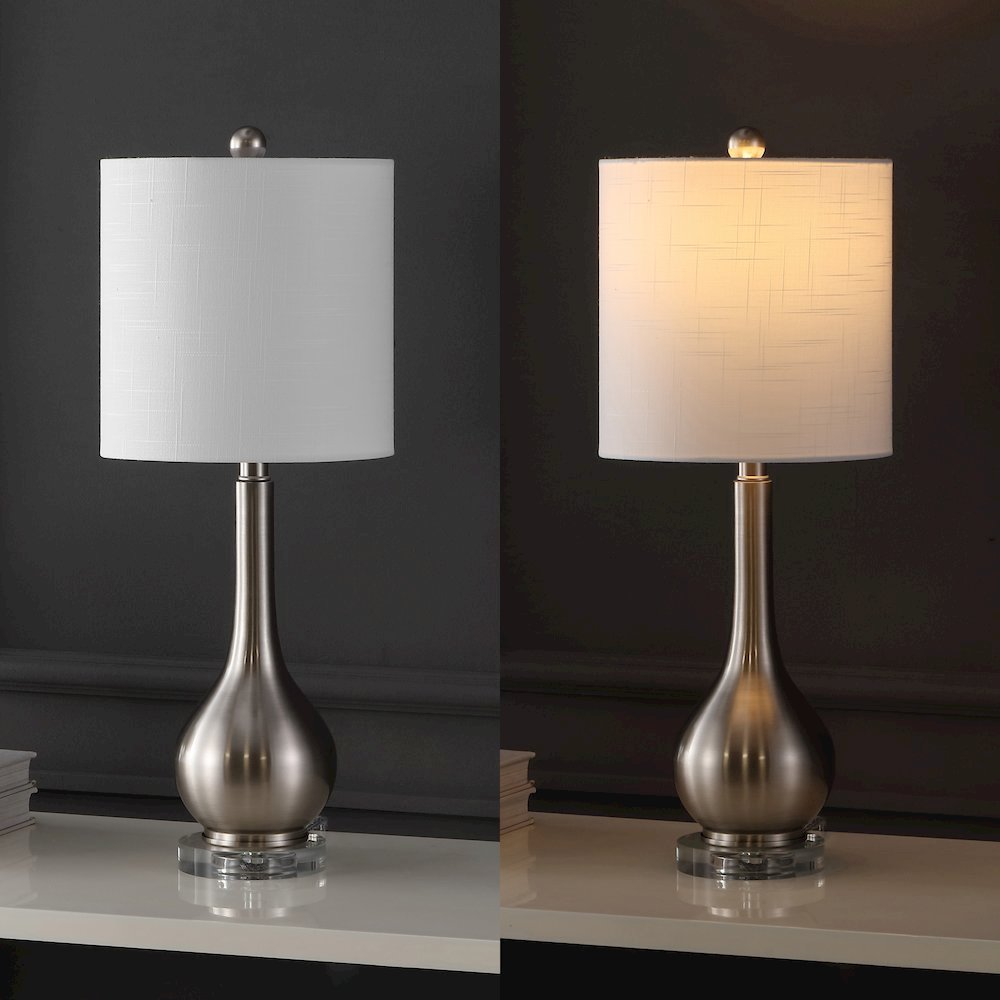 Dylan Metal/Crystal Teardrop Led Table Lamp. Picture 5