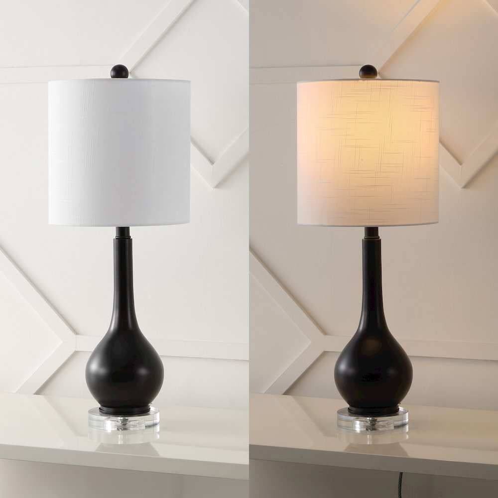 Dylan Metal/Crystal Teardrop Led Table Lamp. Picture 5