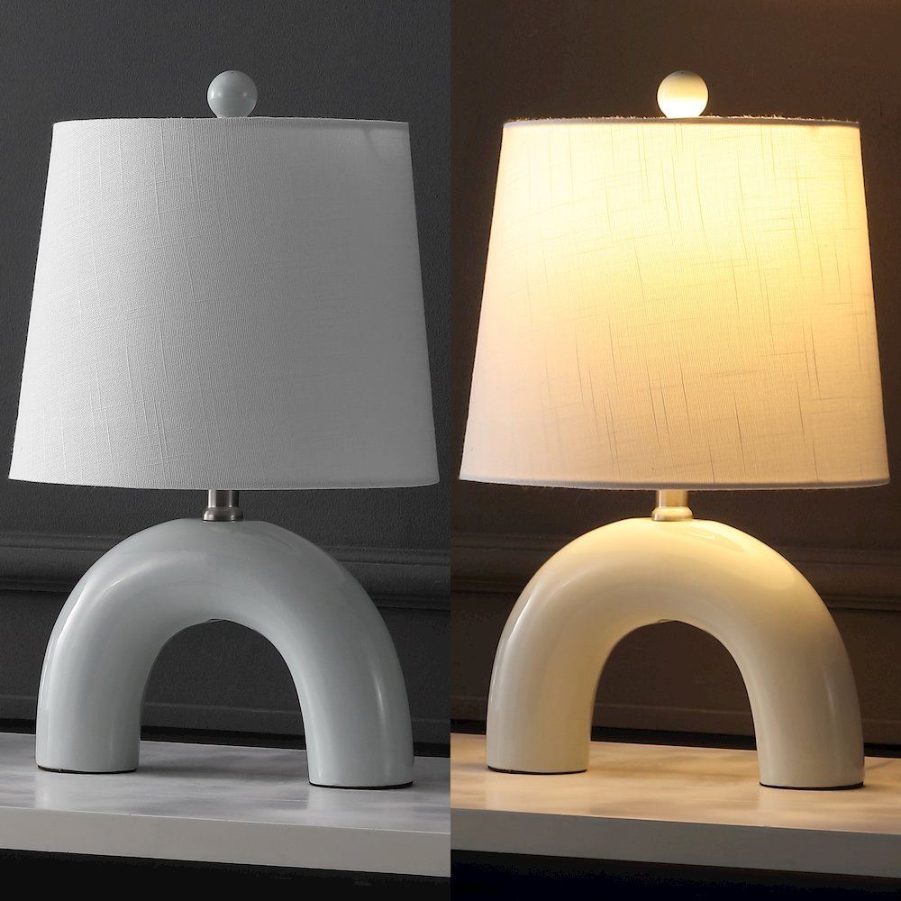 Ceramic Arch LED Table Lamp, Blue Gray (Set of 2). Picture 5
