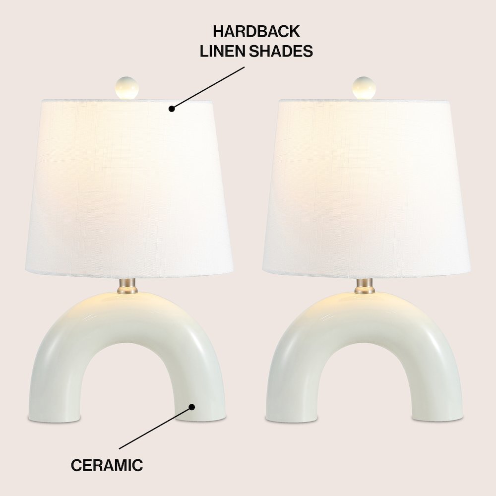 Ceramic Arch LED Table Lamp, Blue Gray (Set of 2). Picture 2