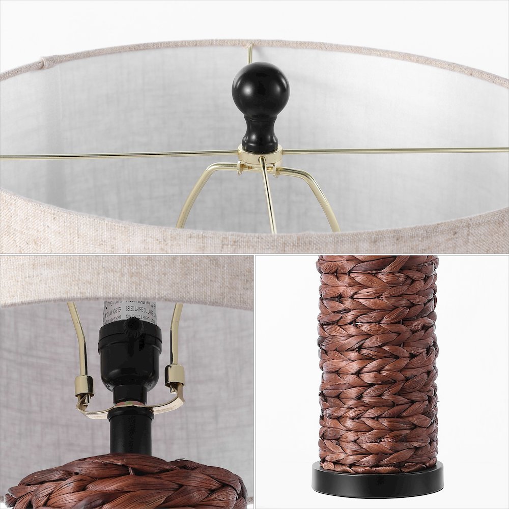 Elicia Coastal Water Hyacinth Led Table Lamp. Picture 2