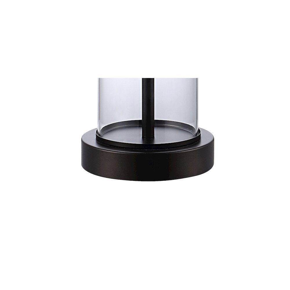Abner Glass Modern Contemporary Usb Charging Led Table Lamp (Set Of 2). Picture 4
