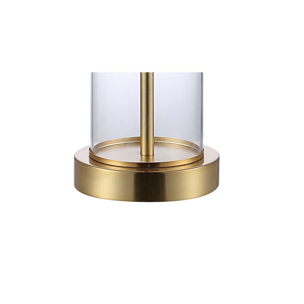 Abner Glass Modern Contemporary Usb Charging Led Table Lamp (Set Of 2). Picture 4