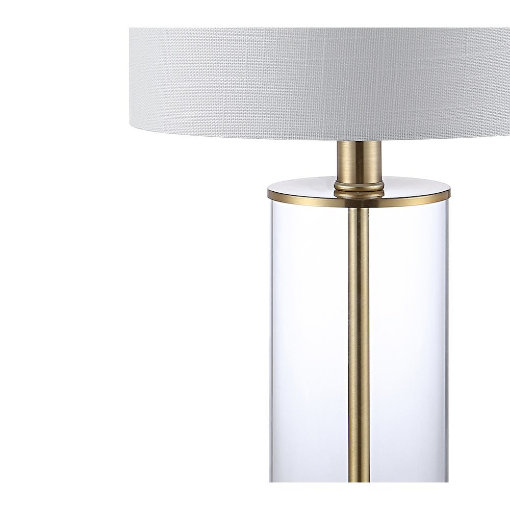 Abner Glass Modern Contemporary Usb Charging Led Table Lamp (Set Of 2). Picture 3