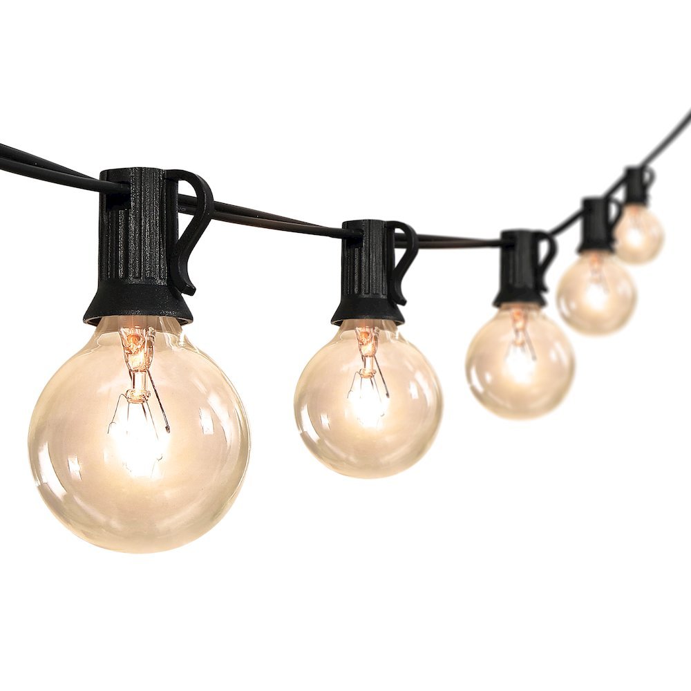 Rustic Incandescent G Bistro Globe Bulb String Lights. Picture 6