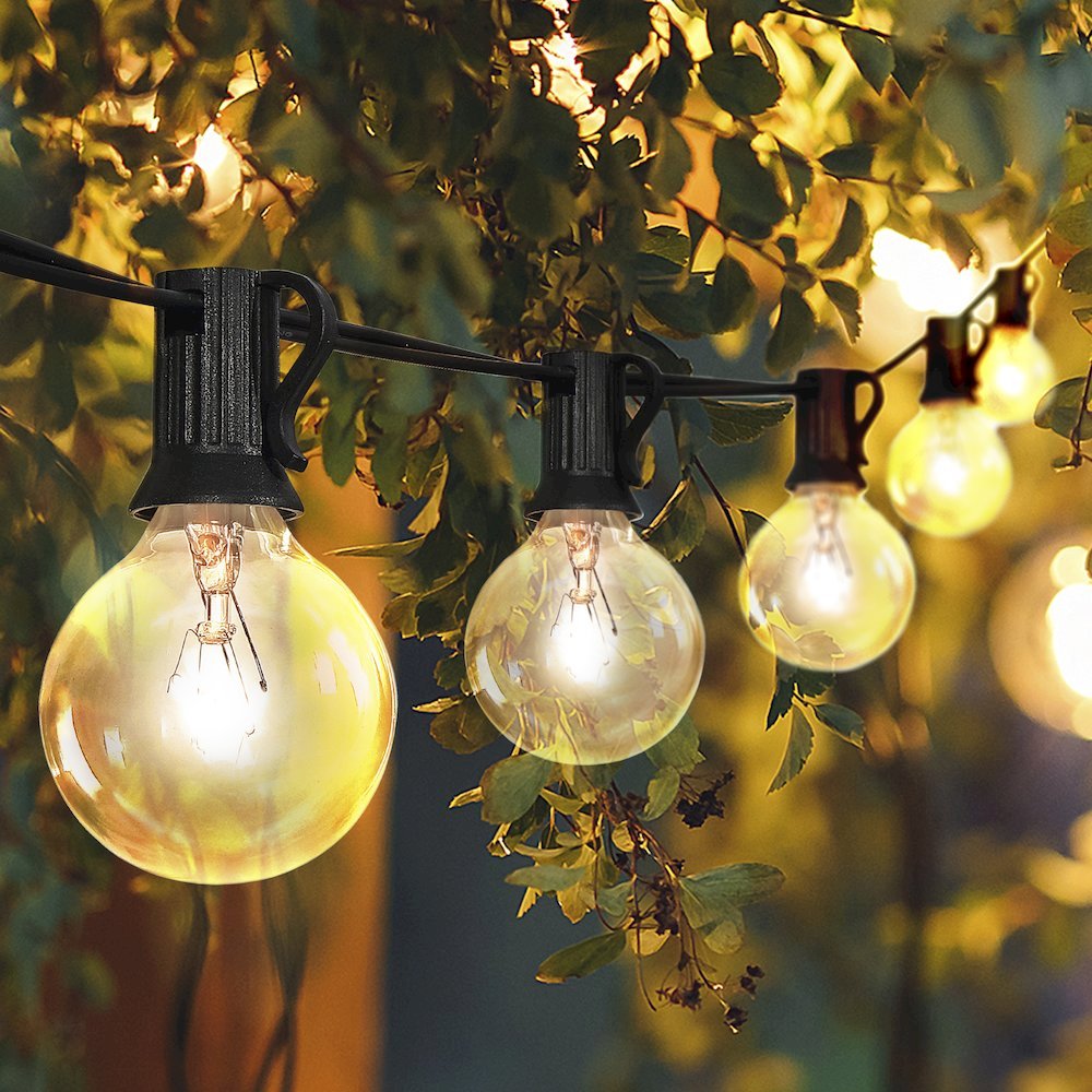 Rustic Incandescent G Bistro Globe Bulb String Lights. Picture 8