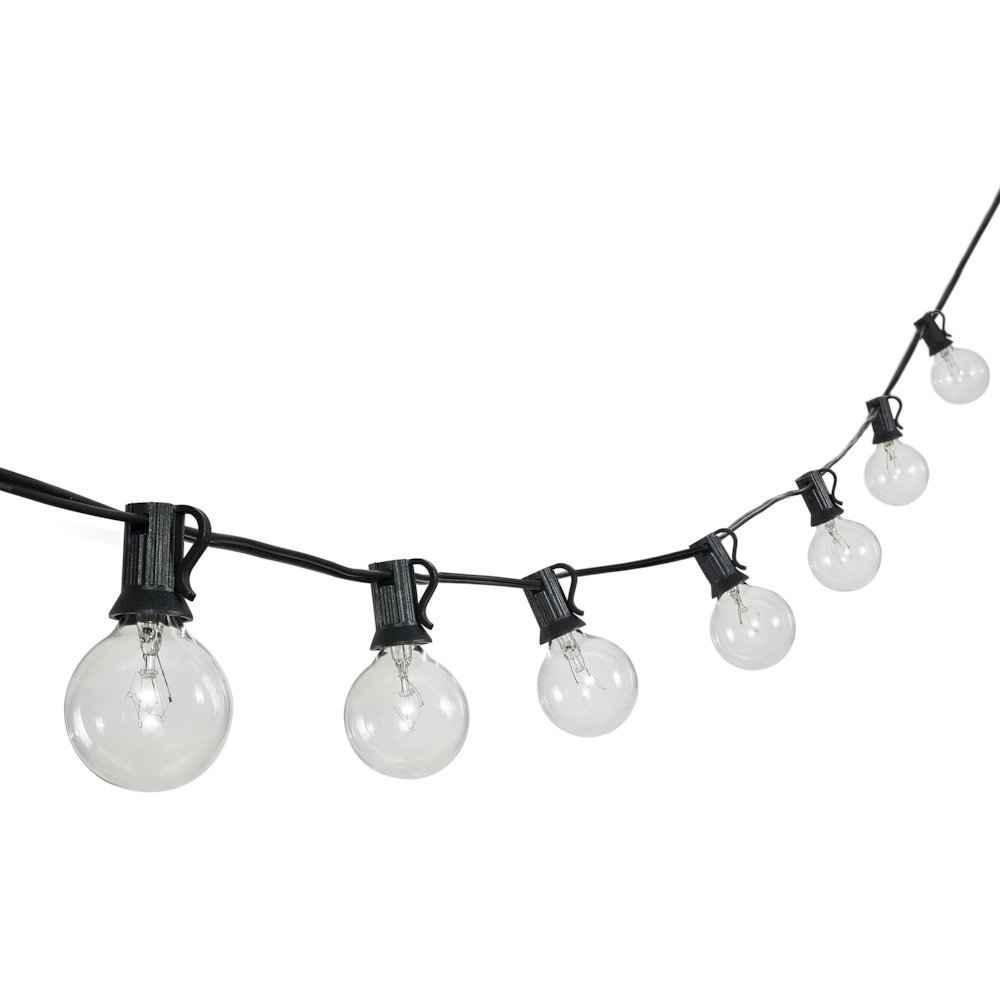 Rustic Incandescent G Bistro Globe Bulb String Lights. Picture 1