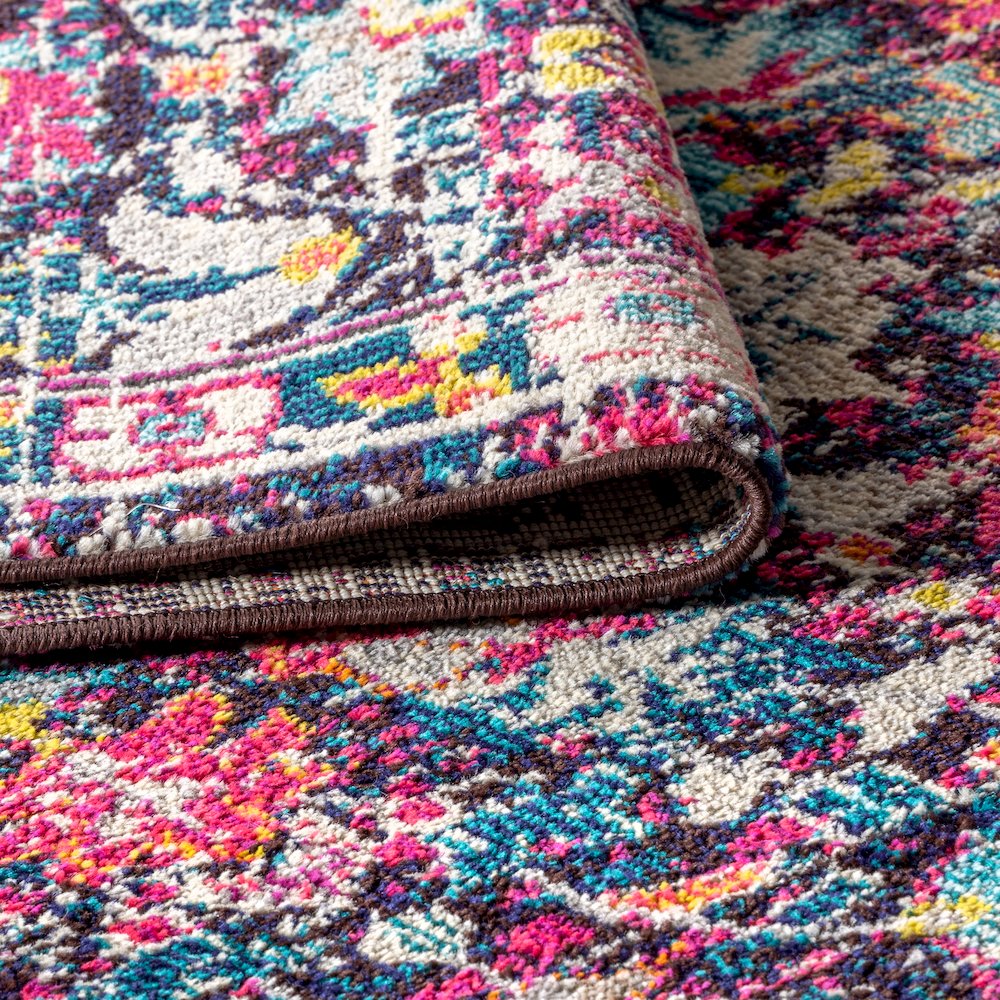 Alfombra Modern Persian Boho Floral Area Rug. Picture 7