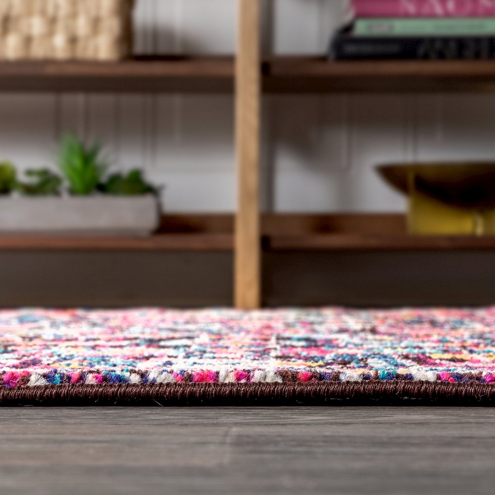 Alfombra Modern Persian Boho Floral Area Rug. Picture 8