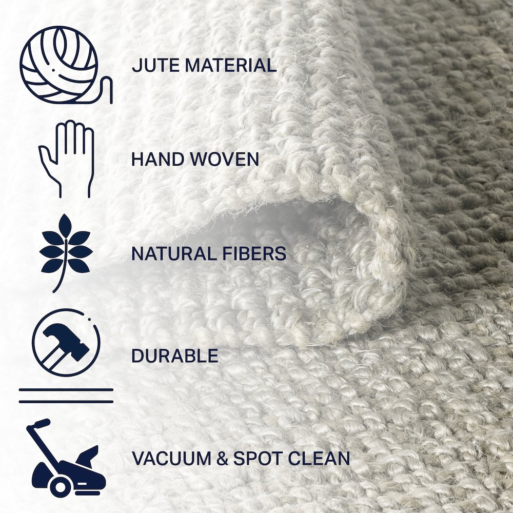 Pata Hand Woven Chunky Jute Area Rug. Picture 4
