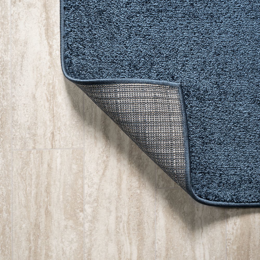 Haze Solid Low Pile Area Rug Navy. Picture 6