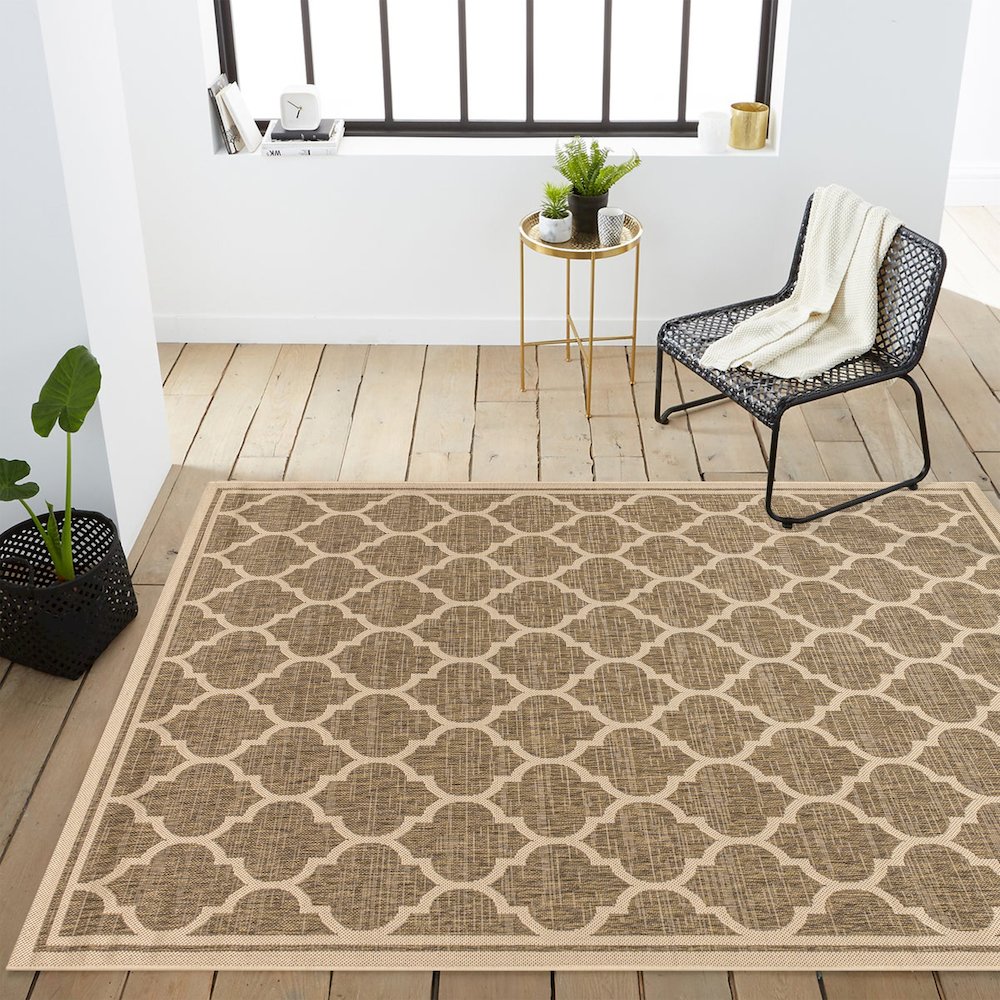 Trebol Moroccan Trellis TetuWeaveIndoor/Outdoor  Rug. Picture 2