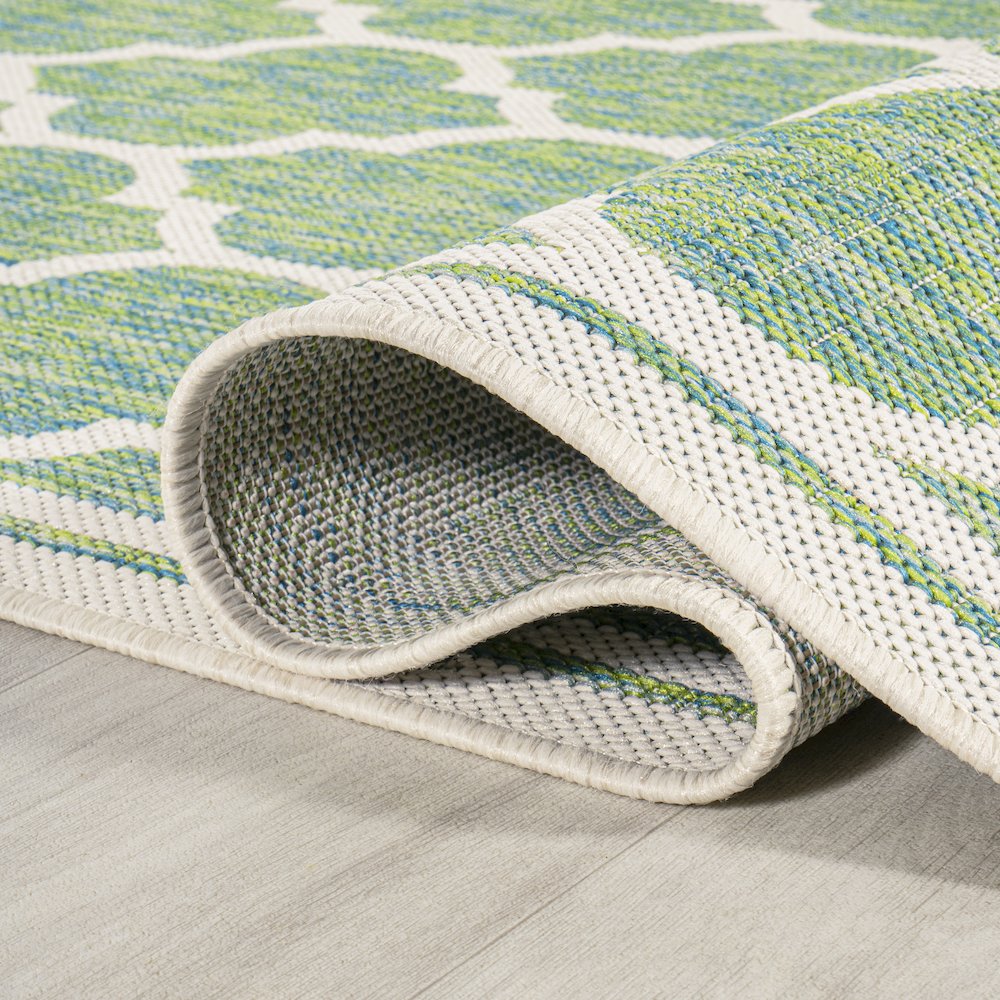 Trebol Moroccan Trellis Textured Weave Indoor/Outdoor Area Rug. Picture 6