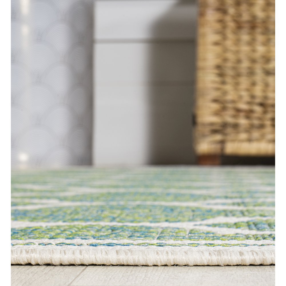 Trebol Moroccan Trellis Textured Weave Indoor/Outdoor Area Rug. Picture 9