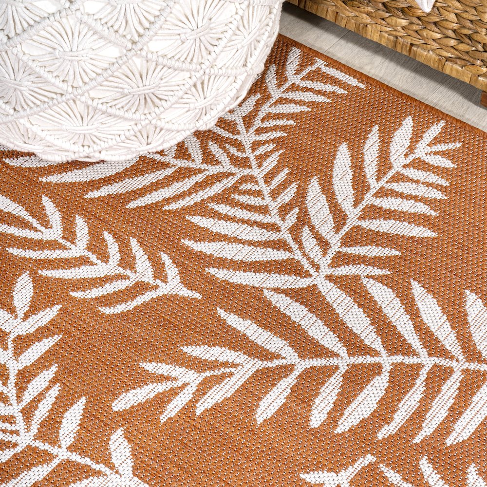 Nevis Palm Frond Indoor/Outdoor Area Rug. Picture 4