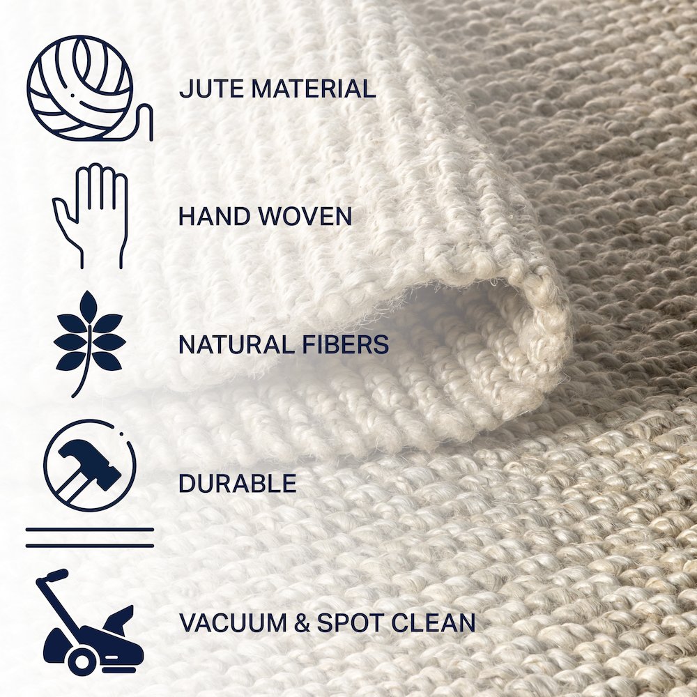 Pata Hand Woven Chunky Jute Area Rug. Picture 4