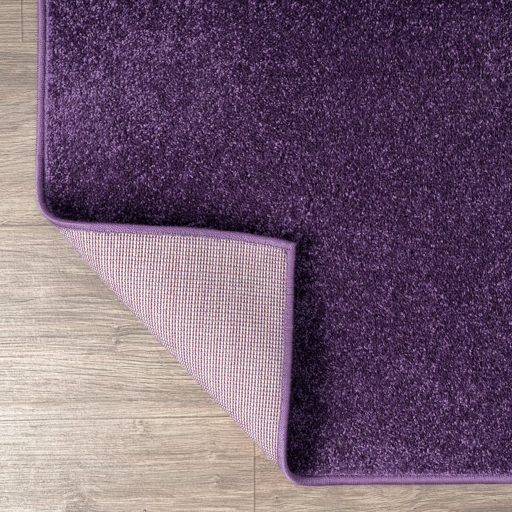 Haze Solid Low Pile Area Rug Purple. Picture 3