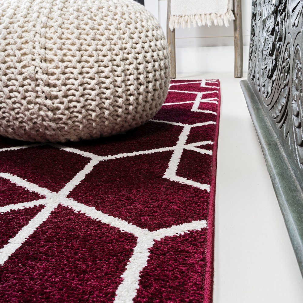 Tumbling Blocks Modern Geometric Area Rug. Picture 17
