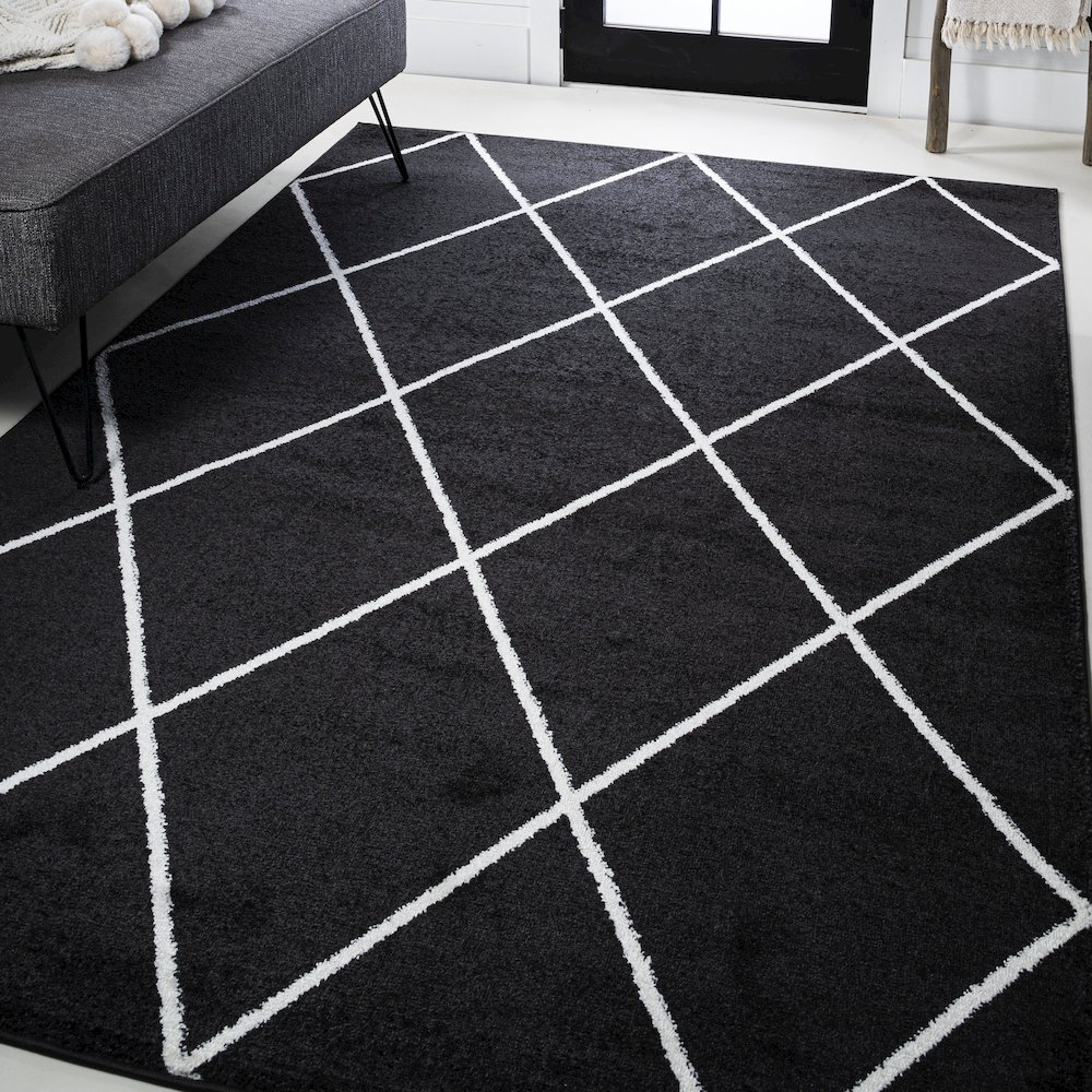 Cole Minimalist Diamond Trellis Area Rug. Picture 24